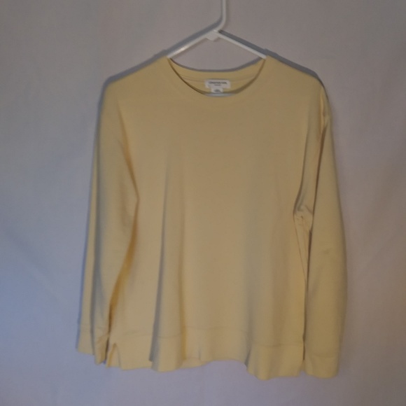 Jones New York Sport soft yellow sweatshirt size S - Picture 1 of 3
